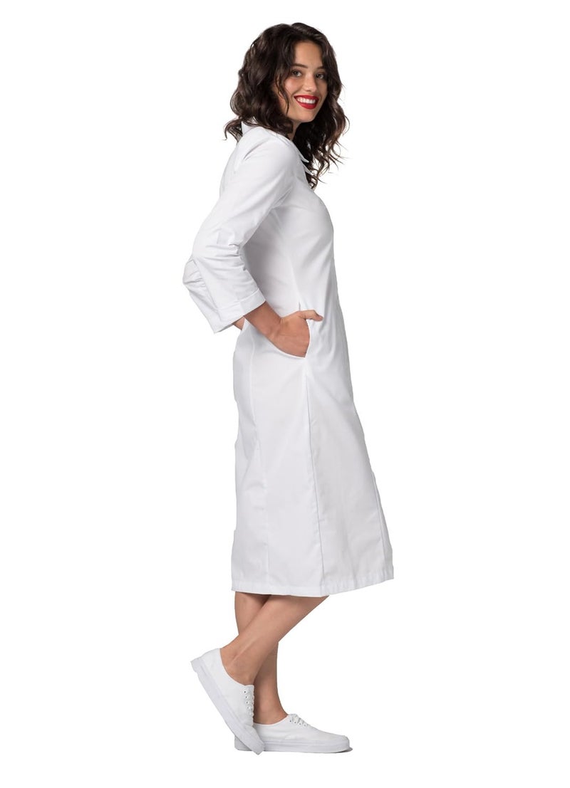Adar Uniforms, Universal Scrub Dress for Women - Embroided Collar Dress - 2801 - White - 18 - Image 5